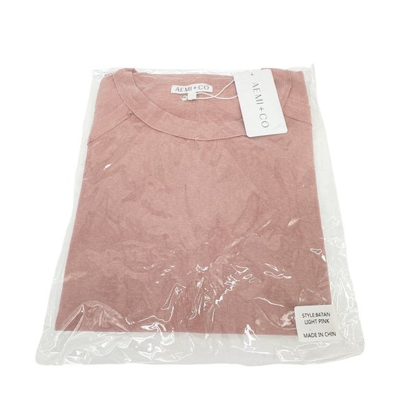 AEMI + CO Junie Tee Pink Size M - Picture 6 of 8